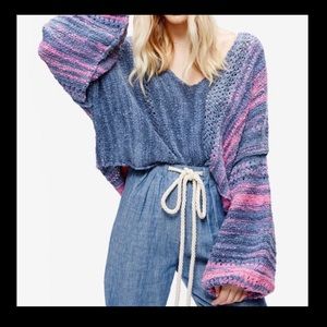 Free people cropped knit pullover